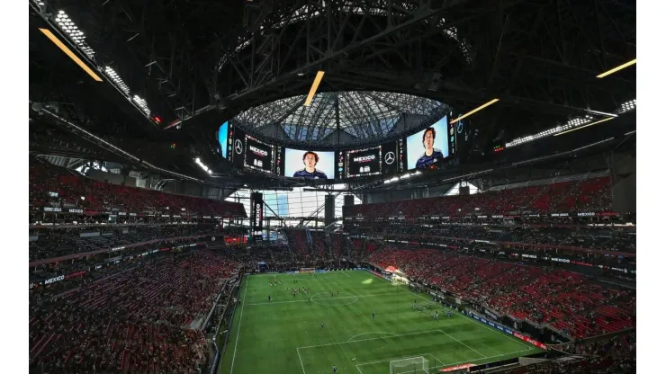 Más de 60 mil personas en el Mercedez-Benz Stadium.
