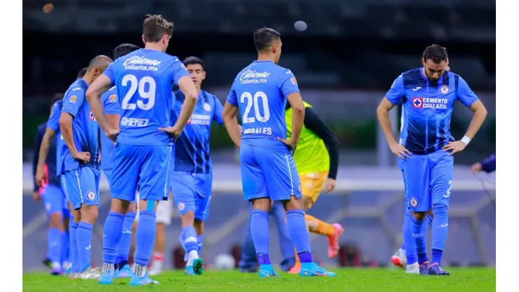 CIUDAD DE MEXICO, MEXICO - FEBRERO 12: Jugadores del en lamento durante el juego de la jornada 5 del Torneo Clausura 2022 de la Liga BBVA MX en el Estadio Azteca el 12 de Febrero de 2022 en Ciudad de Mexico, Mexico. (Foto: Mauricio Salas/JAM MEDIA)
