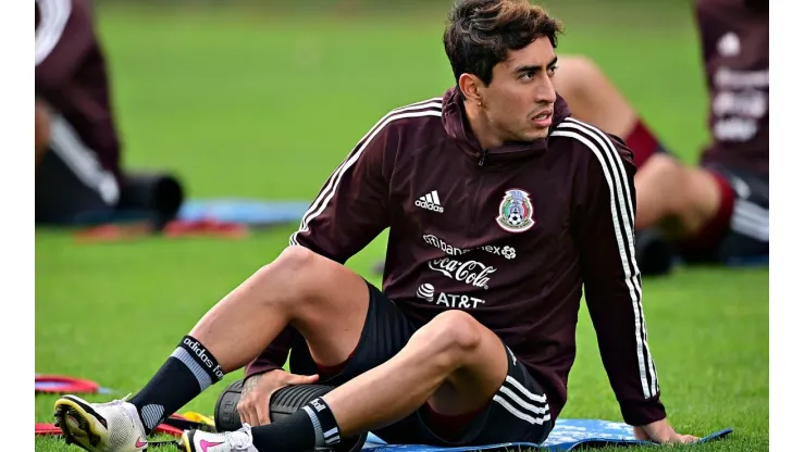 Govea en un entrenamiento con la Selección Mexicana.
