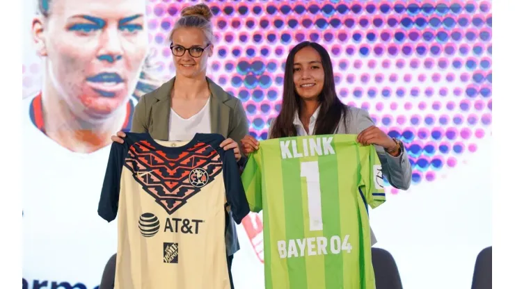 Conferencia de prensa del anuncio del amistoso entre América Femenil y Bayer Leverkusen
