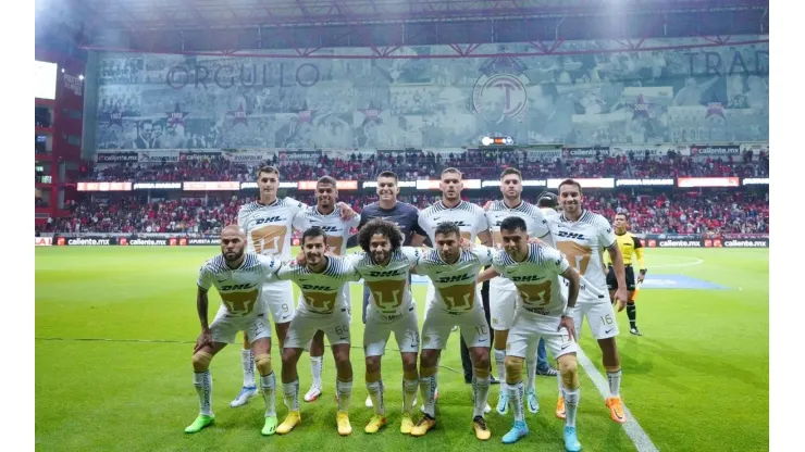 Toluca, Estado de Mexico, 10 de septiembre de 2022. Foto de equipo de Pumas, durante el partido de la jornada 14 del torneo Apertura 2022 de la Liga BBVA MX, entre los Diablos Rojos del Toluca y los Pumas de la UNAM, celebrado en el estadio Nemesio Diez. Foto: Imago7/ Rafael Vadillo
