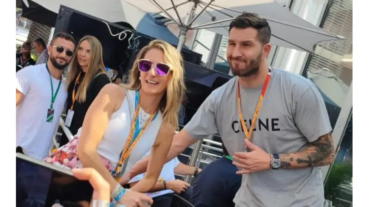 André-Pierre Gignac en el Paddock del Gran Premio de la Ciudad de México.
