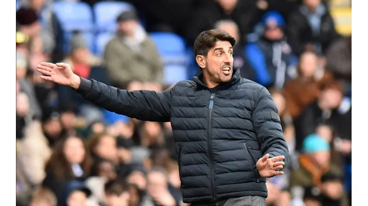 Reading v Coventry City EFL Sky Bet Championship 12/02/2022. Reading manager Veljko Paunovic gestures during the EFL Sky
