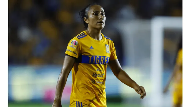 Stephany Mayor, baja en la visita de Tigres a Rayadas por la semifinal de vuelta de la Liga MX Femenil 2022
