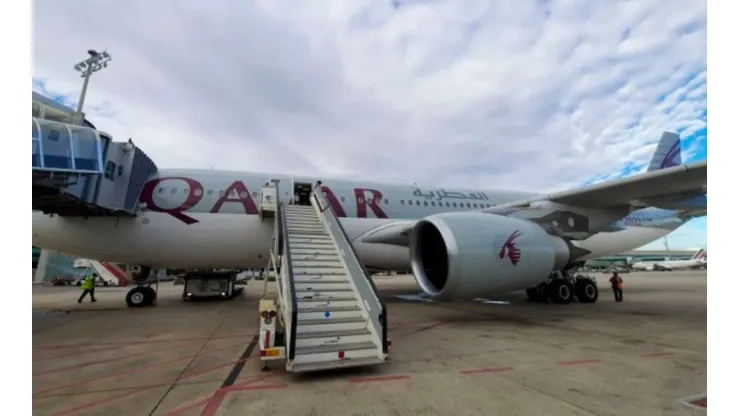 El avión que trasladó a la selección mexicana a Qatar 2022.
