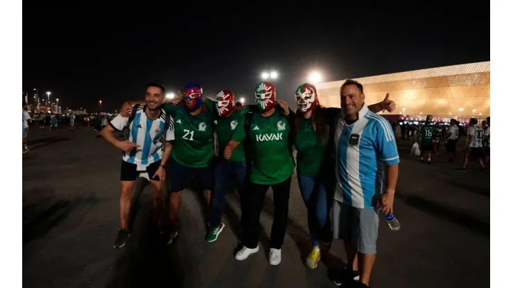 Argentina v Mexico: Group C - FIFA World Cup, WM, Weltmeisterschaft, Fussball Qatar 2022 Mexico and Argentina supporters
