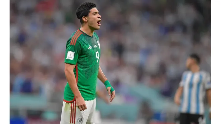 RECORD DATE NOT STATED  FIFA World Cup, WM, Weltmeisterschaft, Fussball Qatar 2022 Argentina vs Mexico Raul Jimenez of M
