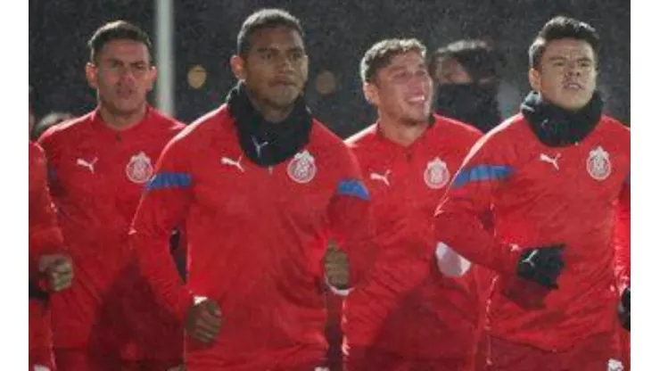 Las Chivas entrenando para el partido contra el Athletic de Bilbao.
