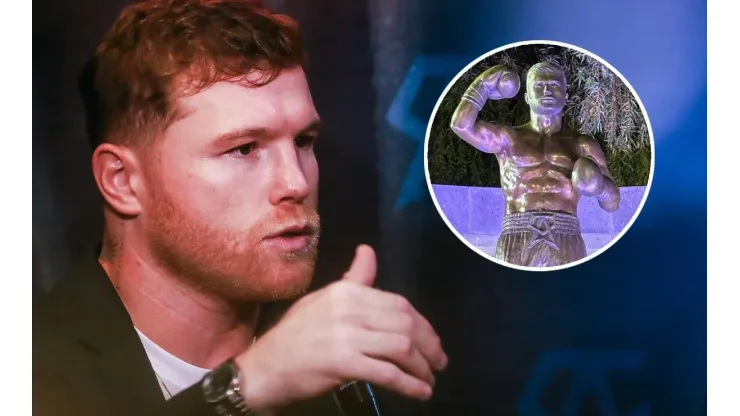 La reacción de Canelo Álvarez a la estatua con que lo homenajearon en su pueblo natal