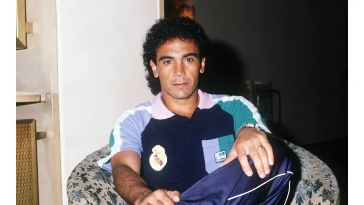 Hugo Sánchez con el Real Madrid en 1989.
