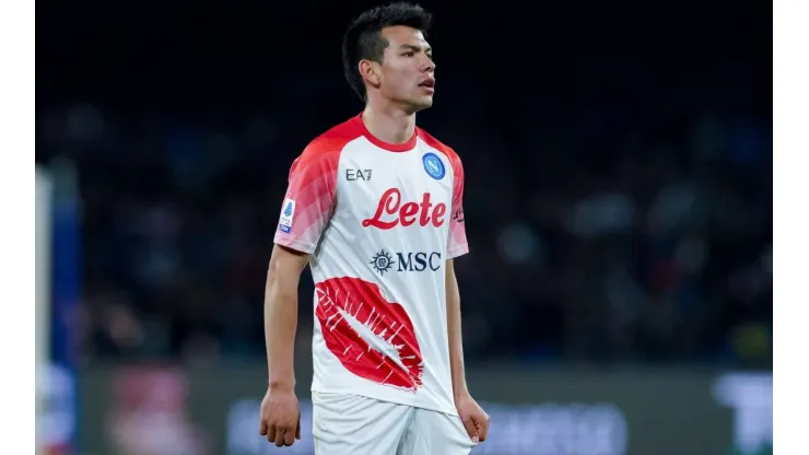 SSC Napoli v US Cremonese - Serie A Hirving Lozano of SSC Napoli looks on during the Serie A match between SSC Napoli an
