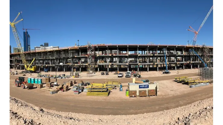 Así va el avance en el Paddock del Gran Premio de Las Vegas.
