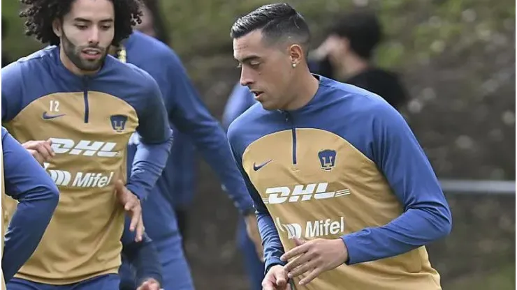 Funes Mori se entrena en Pumas (Pumas UNAM).
