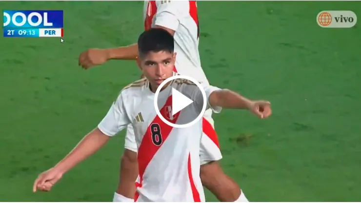 Piero Quispe y un golazo para el 3-1 de Perú ante RD.
