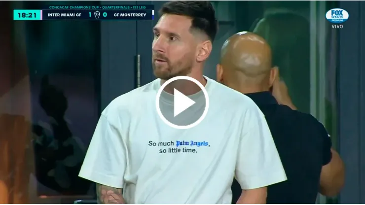 La reacción de Lionel Messi al 1-0 del Inter Miami vs. Rayados
