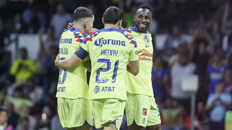 América celebra el gol ante Pachuca en la ida.
