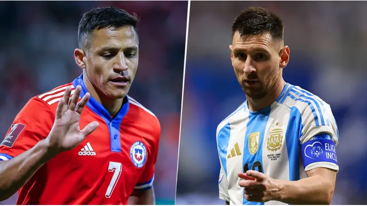 Sánchez y Messi, las figuras de Chile y Argentina.
