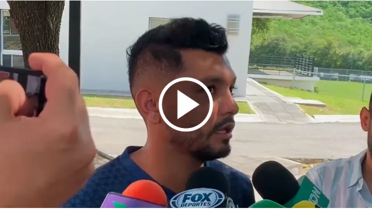 El futbolista de Rayados habló con los medios de comunicación.
