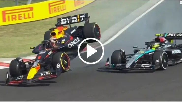 Verstappen y Hamilton se tocaron en el GP de Hungría
