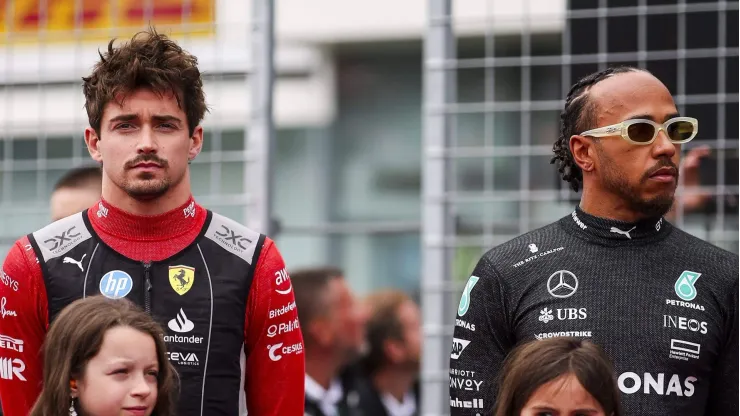 Charles Leclerc y Lewis Hamilton
