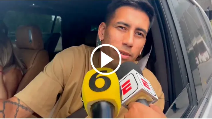 Maxi Meza platicó con la prensa y se despidió.
