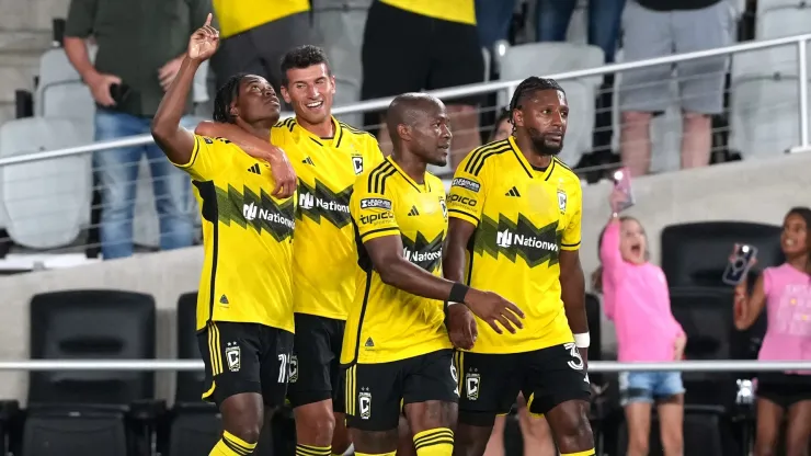 Los jugadores de Columbus Crew, a puro festejo.
