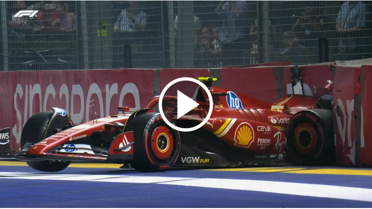 Carlos Sainz se estrelló en la Q3 de Singapur
