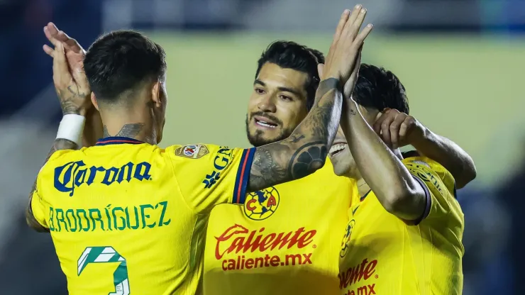 Los jugadores de América, a puro festejo.
