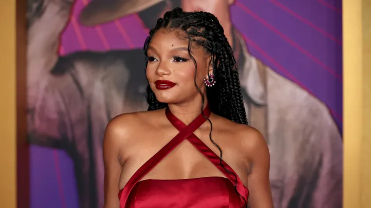 Halle Bailey at 'The Color Purple' premiere.
