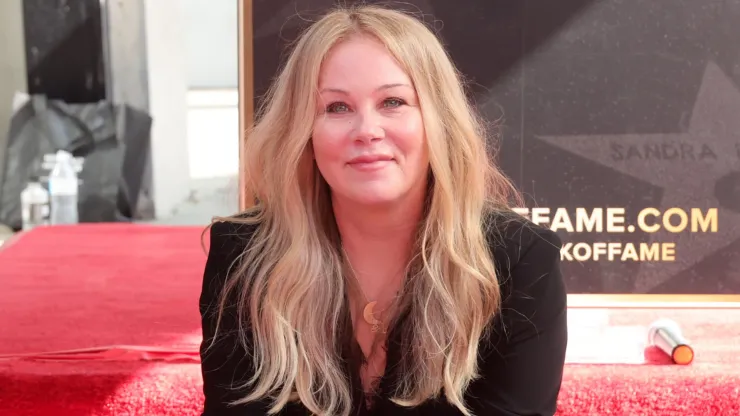 Christina Applegate attends a ceremony honoring Christina Applegate with a star on the Hollywood Walk Of Fame on November 14, 2022.
