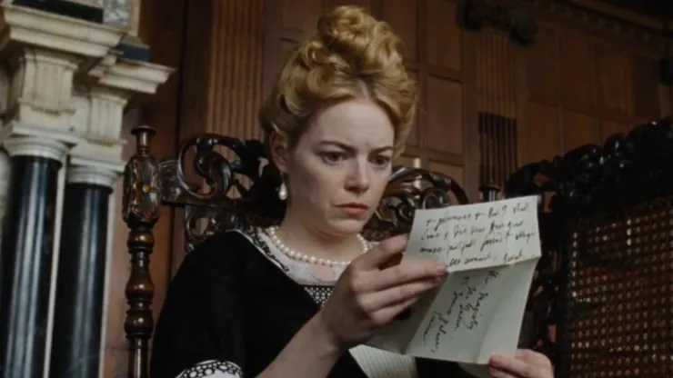 Emma Stone in The Favourite.
