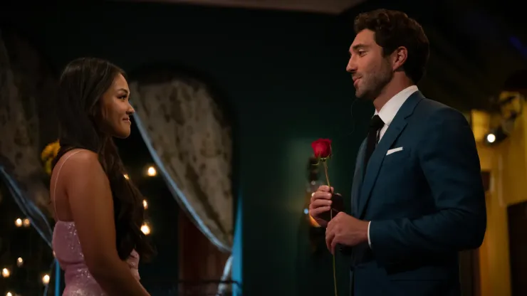 Jenn Tran and Joey Graziadei in "The Bachelor" 
