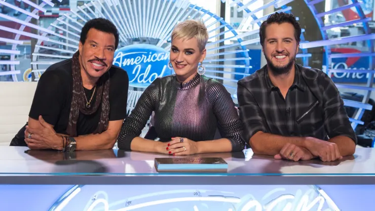 Lionel Richie, Luke Bryan and Katy Perry in American Idol: The Search for a Superstar.
