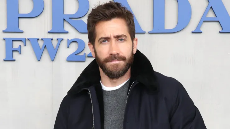 Jake Gyllenhaal attends the Prada Fall/Winter 2024 Menswear Fashion Show on January 14, 2024.
