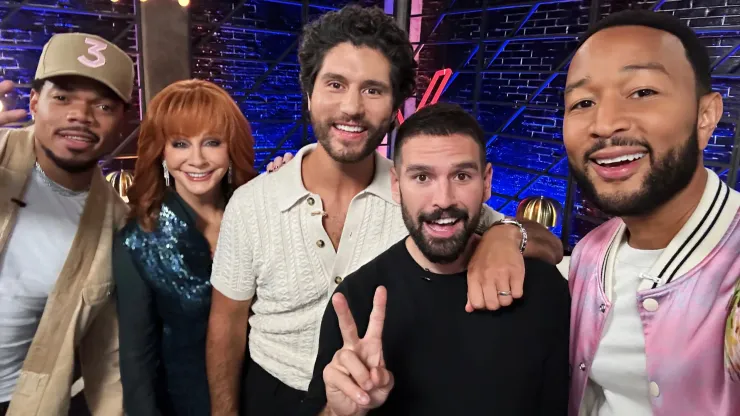 Reba McEntire, John Legend, Chance the Rapper and Dan + Shay in The Voice.
