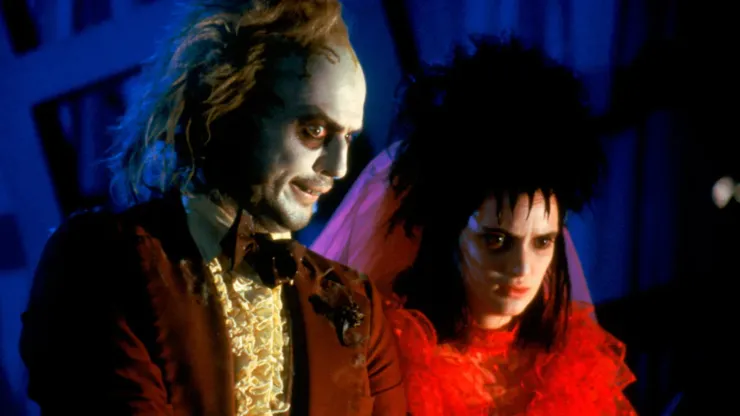 Winona Ryder and Michael Keaton in Beetlejuice.
