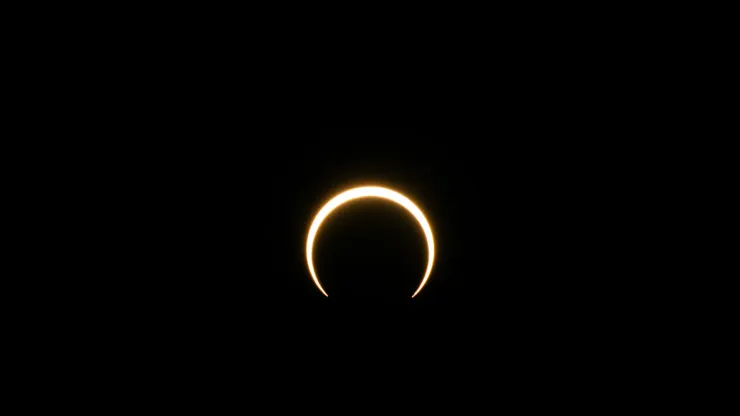 An annular solar eclipse 
