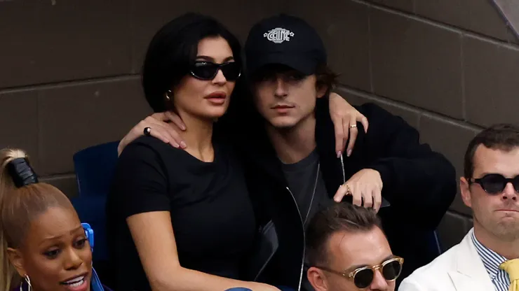 Timothée Chalamet and Kylie Jenner at the 2023 US Open
