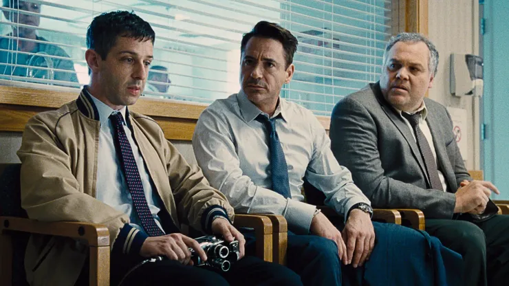 Vincent D'Onofrio, Robert Downey Jr. and Jeremy Strong in The Judge.
