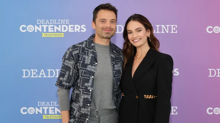 Sebastian Stan and Lily James 
