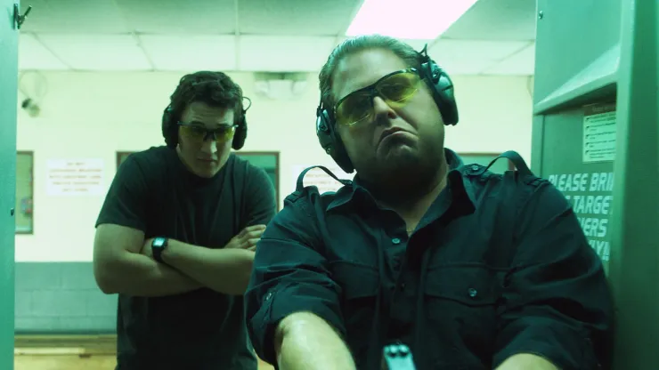 Jonah Hill and Miles Teller in War Dogs.
