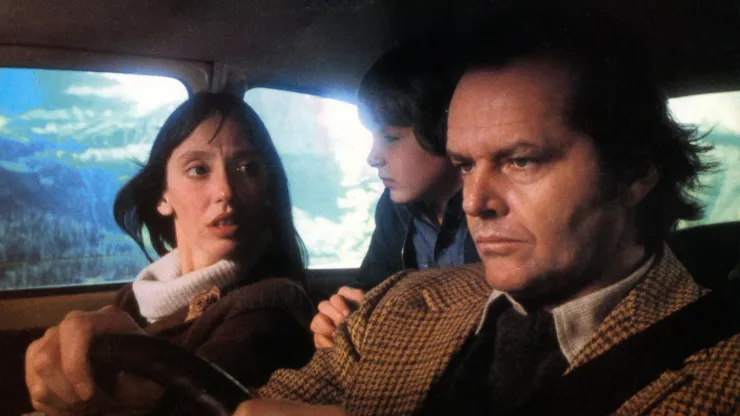 Jack Nicholson, Shelley Duvall and Danny Lloyd in The Shining.
