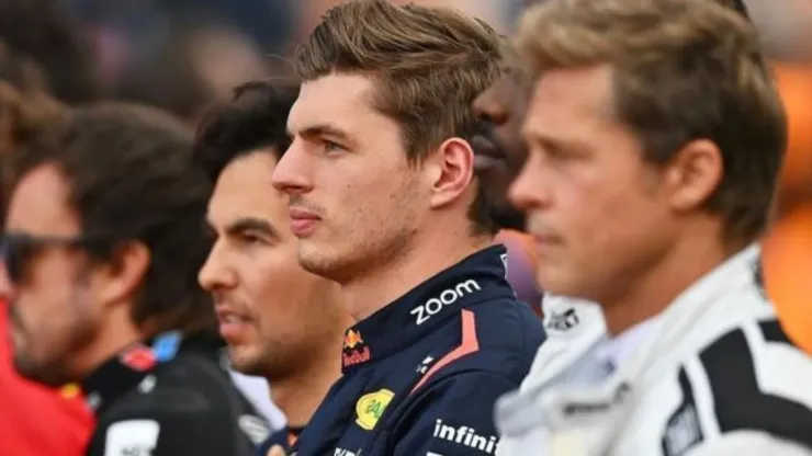 Max Verstappen and Brad Pitt in F1.
