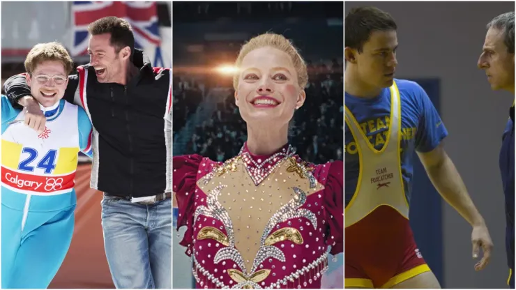 L-R: 'Eddie, The Eagle,' 'I, Tonya,' and 'Foxcatcher'
