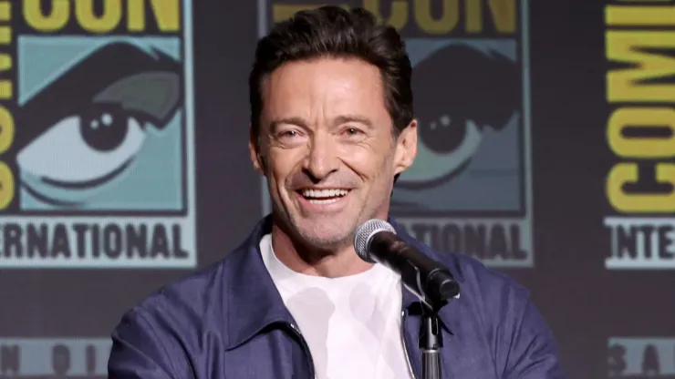 Hugh Jackman speaks onstage during Marvel Studios: The Ultimate Deadpool & Wolverine Celebration of Life in Hall H at SDCC in San Diego, California on July 25, 2024.
