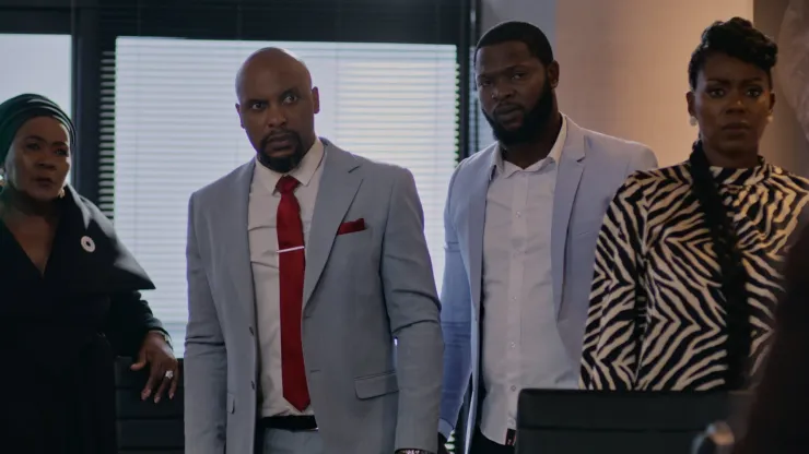 Xolile Tshabalala, Buyile Mdladla and Mike Ndlangamandla in Blood Legacy.
