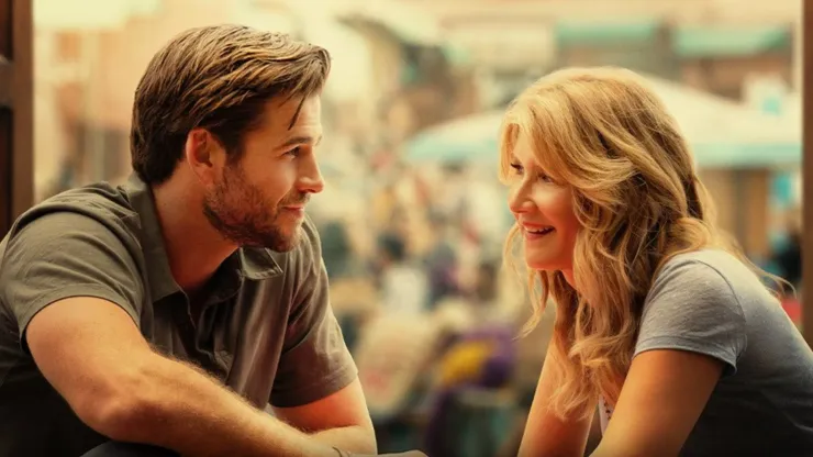 Laura Dern and Liam Hemsworth in Lonely Planet.
