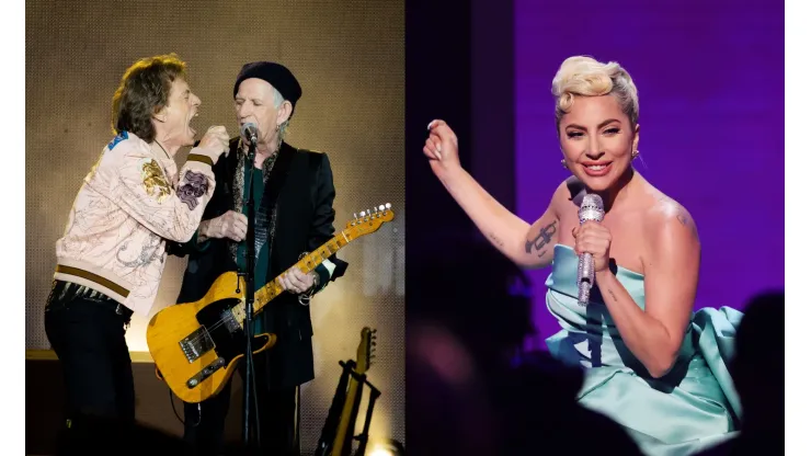 Los Stones y Lady Gaga
