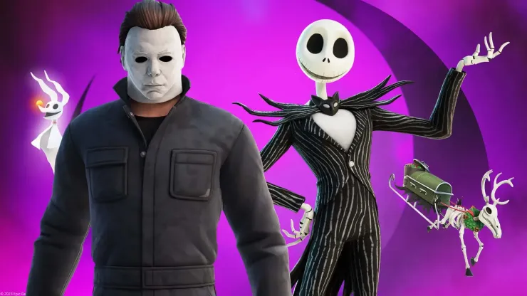 Jack Skellington y Michael Myers llegan a Fortnite 2023.
