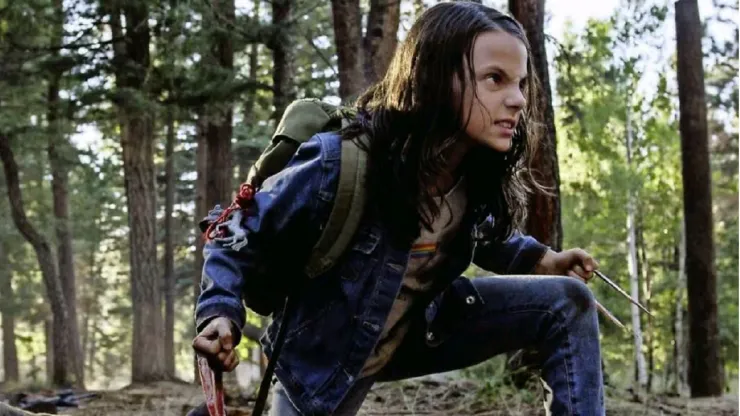 Dafne Keen en Logan del 2017.
